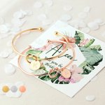 Bracelet Personnalisé Gravé Initial Le Nœud avec carte Will You Be My Bridesmaid pour Mariée Cadeau de Mariage