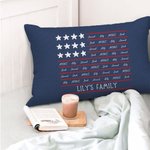 Personalisierte Faux Flagge werfen Kissenbezug mit 1-8 Namen und Text Home Decor Housewarming Geburtstag Independence Day Geschenk für Amerikaner Familie Freunde