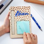 Personalized Acrylic Name Sticky Note Wooden Holder Set with Pen and Pen Slot Back to School Appreciation Gift for Students Teacher