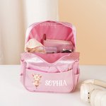 Personalized Mesh Ballet Skirt Cartoon Ballet Animals Name Backpack with Zipper and Side Pockets Birthday Back to School Gift for Boys Girls