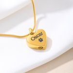 Personalizada en forma de corazón grabado cara foto nombre urna collar con símbolo cremación joyería Memorial Simpatía regalo por la pérdida de un ser querido
