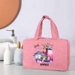 Henkilökohtainen Tytöt Matka Racerback Rantapyyhe Matkatavarat Tag Passinhaltija Makeup Bag nimi Summber Travel Essential lahja tytöille Naiset