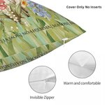 Personalised Grandma's Garden Birth Flower Throw Pillow Cover with Name and Text Holiday Appreciation Gift for Grandma Mom
