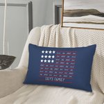Personalisierte Faux Flagge werfen Kissenbezug mit 1-8 Namen und Text Home Decor Housewarming Geburtstag Independence Day Geschenk für Amerikaner Familie Freunde