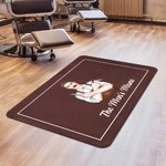 Personalizado Peluquería de dibujos animados multicolor antideslizante alfombra de la puerta con el texto Peluquería Accesorios de apertura de cumpleaños de regalo para los hombres peluquería