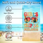 Henkilökohtainen Tytöt Matka Racerback Rantapyyhe Matkatavarat Tag Passinhaltija Makeup Bag nimi Summber Travel Essential lahja tytöille Naiset
