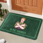 Personalizado Peluquería de dibujos animados multicolor antideslizante alfombra de la puerta con el texto Peluquería Accesorios de apertura de cumpleaños de regalo para los hombres peluquería