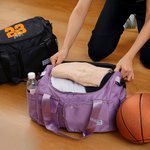Spersonalizowana piłka sportowa z imieniem i nazwiskiem Duża torba podróżna z wieloma przegrodami i paskami na ramię Urodziny Powrót do szkoły Prezent dla miłośnika sportu