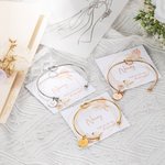 Personalized Will You Be My Bridesmaid Bohemian Initial Tie the Knot Bracelet with Card for Bridesmaid Wedding Party Bridal Shower Favor Gift