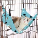 Hamac personnalisé Paws Bones Cat Face Photo Sleeping Hammock with Adjustable Strap Pet Supplies Birthday Gift for Pet Owners Pet Lovers (Cadeau d'anniversaire pour les propriétaires d'animaux)