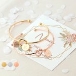 Personalized Will You Be My Bridesmaid Bohemian Initial Tie the Knot Bracelet with Card for Bridesmaid Wedding Party Bridal Shower Favor Gift