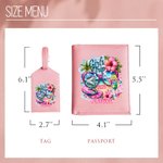 Henkilökohtainen Tytöt Matka Racerback Rantapyyhe Matkatavarat Tag Passinhaltija Makeup Bag nimi Summber Travel Essential lahja tytöille Naiset