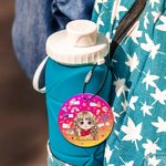 Etichetta personalizzata per borsa in acrilico con nome, personaggio carino dei cartoni animati, uso quotidiano, regalo di ritorno a scuola per ragazzi e ragazze