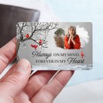 Personalised I Will Carry You With Me Until I See You Again Photo Wallet Card Sympathy Memorial Gift for Family