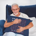Personalisierte Faux Flagge werfen Kissenbezug mit 1-8 Namen und Text Home Decor Housewarming Geburtstag Independence Day Geschenk für Amerikaner Familie Freunde