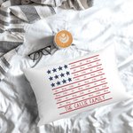 Personalisierte Faux Flagge werfen Kissenbezug mit 1-8 Namen und Text Home Decor Housewarming Geburtstag Independence Day Geschenk für Amerikaner Familie Freunde
