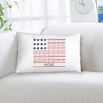 Personalisierte Faux Flagge werfen Kissenbezug mit 1-8 Namen und Text Home Decor Housewarming Geburtstag Independence Day Geschenk für Amerikaner Familie Freunde