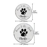 Gepersonaliseerde Forever In Our Heart Pet Paw Print Tuinsteen met Tekst en Frame Staat Gedenkteken Sympathie Verlies van Huisdier Cadeau voor Kat Hond Huisdier Liefhebbers