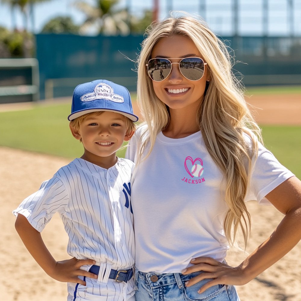 Spersonalizowana koszulka baseballowa Ice Cream Drip Mama 100% bawełny z imieniem Urodzinowy prezent baseballowy dla mamy miłośniczki baseballu 6