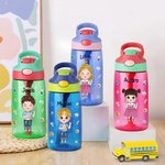 Personalizado I Am Kind Cute Cartoon 16 oz Kid Water Bottle with Name Outdoor Activities Birthday Back to School Gift for Boys Girls