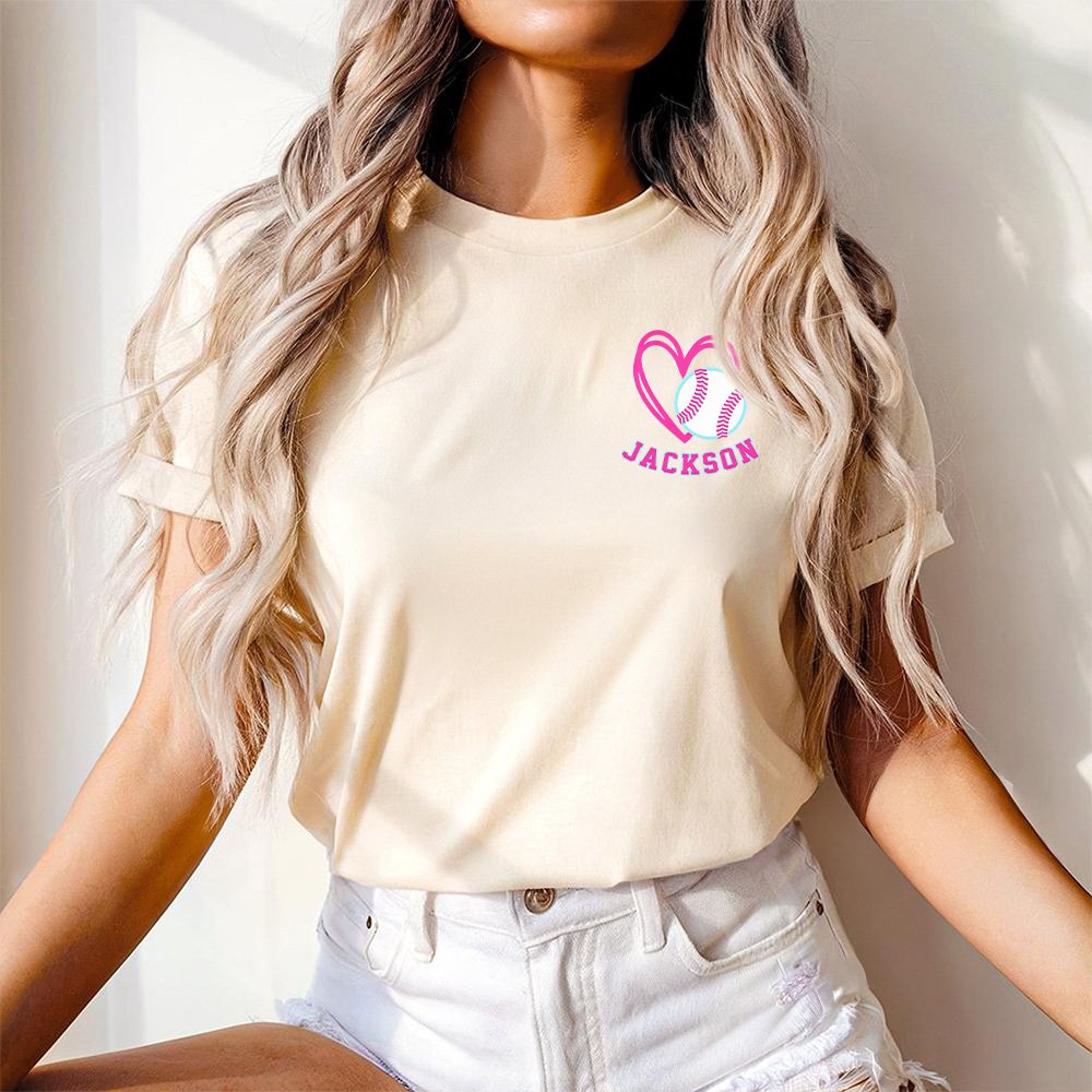 Spersonalizowana koszulka baseballowa Ice Cream Drip Mama 100% bawełny z imieniem Urodzinowy prezent baseballowy dla mamy miłośniczki baseballu 7