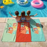 Personlig Cousin Crew Quick Dry 2 i 1 sammenleggbart badehåndkle Alt-i-ett-veske med navn Sommer Essential Pool Party Bursdagsgave til familien Barn