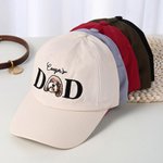 Personalised Embroidered Dog Cat Pet Dad Mom Photo Baseball Cap with Name Birthday Holiday Gift for Pet Owners Lovers