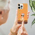 Personifierad tecknad flicka flygande födelseblomma flerfärgad TPU-telefonskal för iPhone med namn modetillbehör semester födelsedagspresent för kvinnor