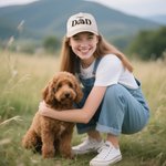 Personalised Embroidered Dog Cat Pet Dad Mom Photo Baseball Cap with Name Birthday Holiday Gift for Pet Owners Lovers
