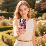 Personifierad tecknad flicka flygande födelseblomma flerfärgad TPU-telefonskal för iPhone med namn modetillbehör semester födelsedagspresent för kvinnor