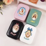 Personalized Princess Photo Frame PU Leather Travel Jewelry Box with Name and LED Makeup Mirror Birthday Wedding Bridal Shower Gift for Girls Brides