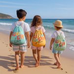 Personlig Cousin Crew Quick Dry 2 i 1 sammenleggbart badehåndkle Alt-i-ett-veske med navn Sommer Essential Pool Party Bursdagsgave til familien Barn
