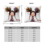 Custom Quirky Girl Pillow Cover with Name – Gift for Girls & Women