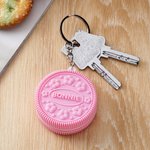 Porte-clés personnalisé avec impression 3D de biscuits avec nom Cadeau d'anniversaire pour couple amateur de biscuits