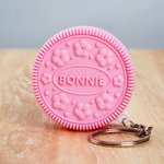 Porte-clés personnalisé avec impression 3D de biscuits avec nom Cadeau d'anniversaire pour couple amateur de biscuits