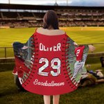 Spersonalizowany koc z kapturem z imieniem i napisem Baseball Christmas Tree Light Photo Miękki koc z kapturem z imieniem i napisem Sezon baseballowy Świąteczny prezent urodzinowy dla miłośników baseb