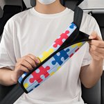 Couvre ceinture de sécurité souple avec nom Accessoires de voiture Cadeau pour enfants autistes Parents
