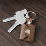 Porte-Clés en Cuir PU Personnalisé avec 3 Photos de Famille et Texte Gravé Cadeau Anniversaire Fête des Pères pour Papa Mari