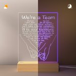 Luce notturna personalizzata Pinky Promise Love Vows Rainbow LED con base in legno Decorazione per la casa Regalo di San Valentino per la coppia
