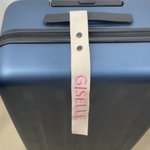 Personlig flerfarget brodert bagasjelapp med navn og trykknapper Reiseutstyr til forretningsreiser Bursdagsgave til studenter og reiseelskere