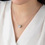 Personalizada de plata esterlina de cristal del corazón de fotos encanto accesorio ajuste collar pulsera de San Valentín Día de cumpleaños de regalo para los amigos de la familia