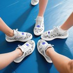 Breloque lacet de chaussure multicolore personnalisé avec nom Appréciation de l'équipe Cadeau de compétition pour l'équipe de cheerleaders