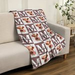 Personalizado lindo Highland vaca suave manta con nombre decoración del hogar aniversario cumpleaños regalo para familia amigos