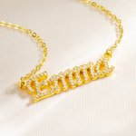 Personalizzato squisito Zircone nome Collana gioielli Dainty Compleanno Festa della Mamma Anniversario regalo per le donne