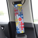 Couvre ceinture de sécurité souple avec nom Accessoires de voiture Cadeau pour enfants autistes Parents