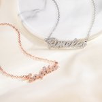Personalizzato squisito Zircone nome Collana gioielli Dainty Compleanno Festa della Mamma Anniversario regalo per le donne