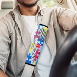 Couvre ceinture de sécurité souple avec nom Accessoires de voiture Cadeau pour enfants autistes Parents