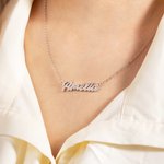 Personalizzato squisito Zircone nome Collana gioielli Dainty Compleanno Festa della Mamma Anniversario regalo per le donne