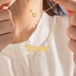 Personalizzato squisito Zircone nome Collana gioielli Dainty Compleanno Festa della Mamma Anniversario regalo per le donne