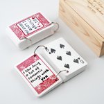 Personalized 52 Things I Love About You Multicolor Playing Poker Cards with Box Game Accessory Long Distance Relationship Anniversary Gift for Couple